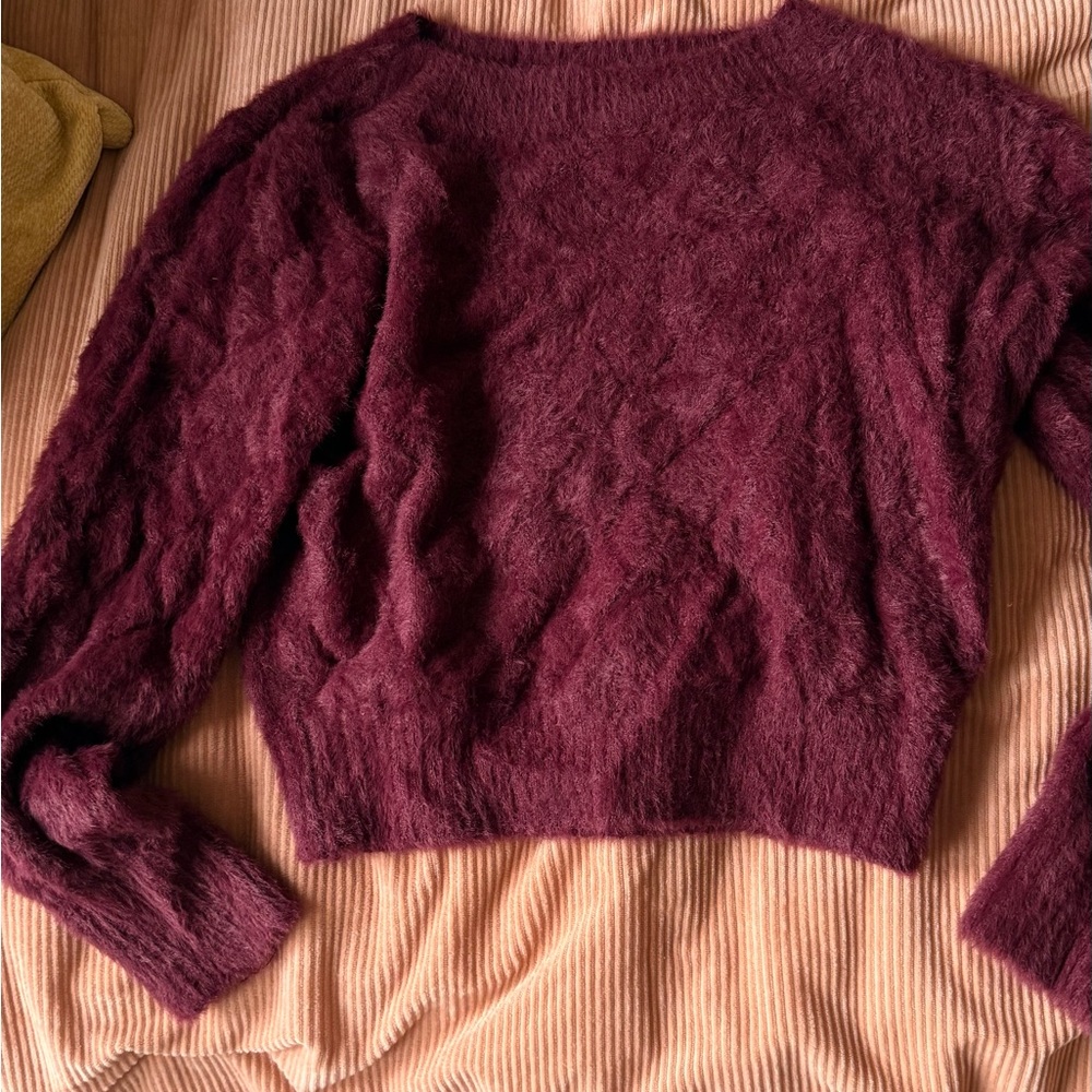 Abercrombie Kids Maroon Crew Neck Sweater